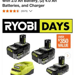 Brand New Ryobi batteries With Charger