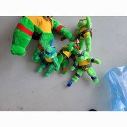 5 vintage ninja turtles great shape