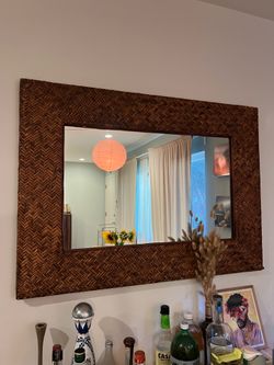 Rattan Mirror