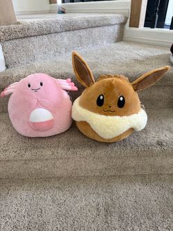 Pokémon Squishmallow Plush Set – Eevee & Chansey. Classic Pokemon set
