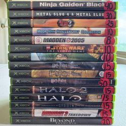 Original Xbox. Halo. Harry Potter. Metal Slug