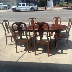 Cherry Wood Dining Room Set