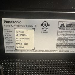 Panasonic 50” Tv & Mount 