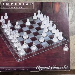 Crystal Chess Set By Imperial Crystal