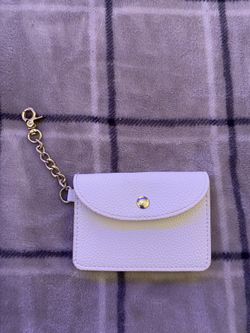Small White Clip On Wallet