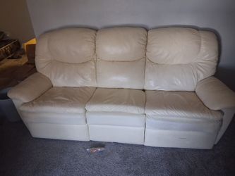 Super comfortable leather reclining couch