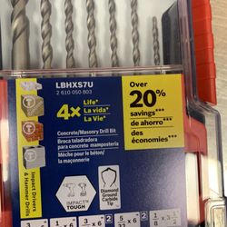2 Sets Of Bosch 7 Piece Concrete / Masonry Drill Bit