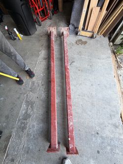 Red Steel Support Beams – 88” Long – Set of 2