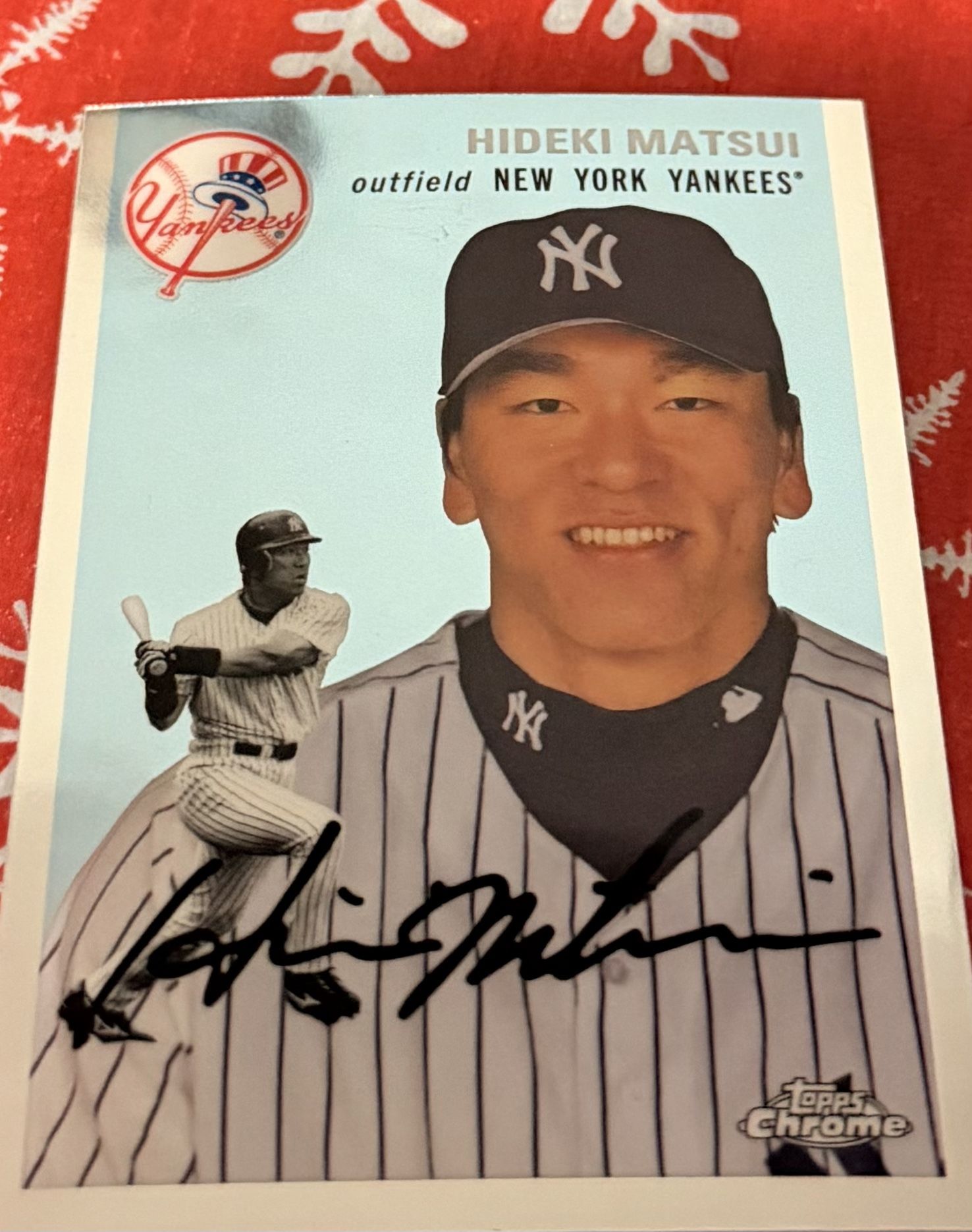Hidiki Matsui Autograph Holographic Official Baseball Card
