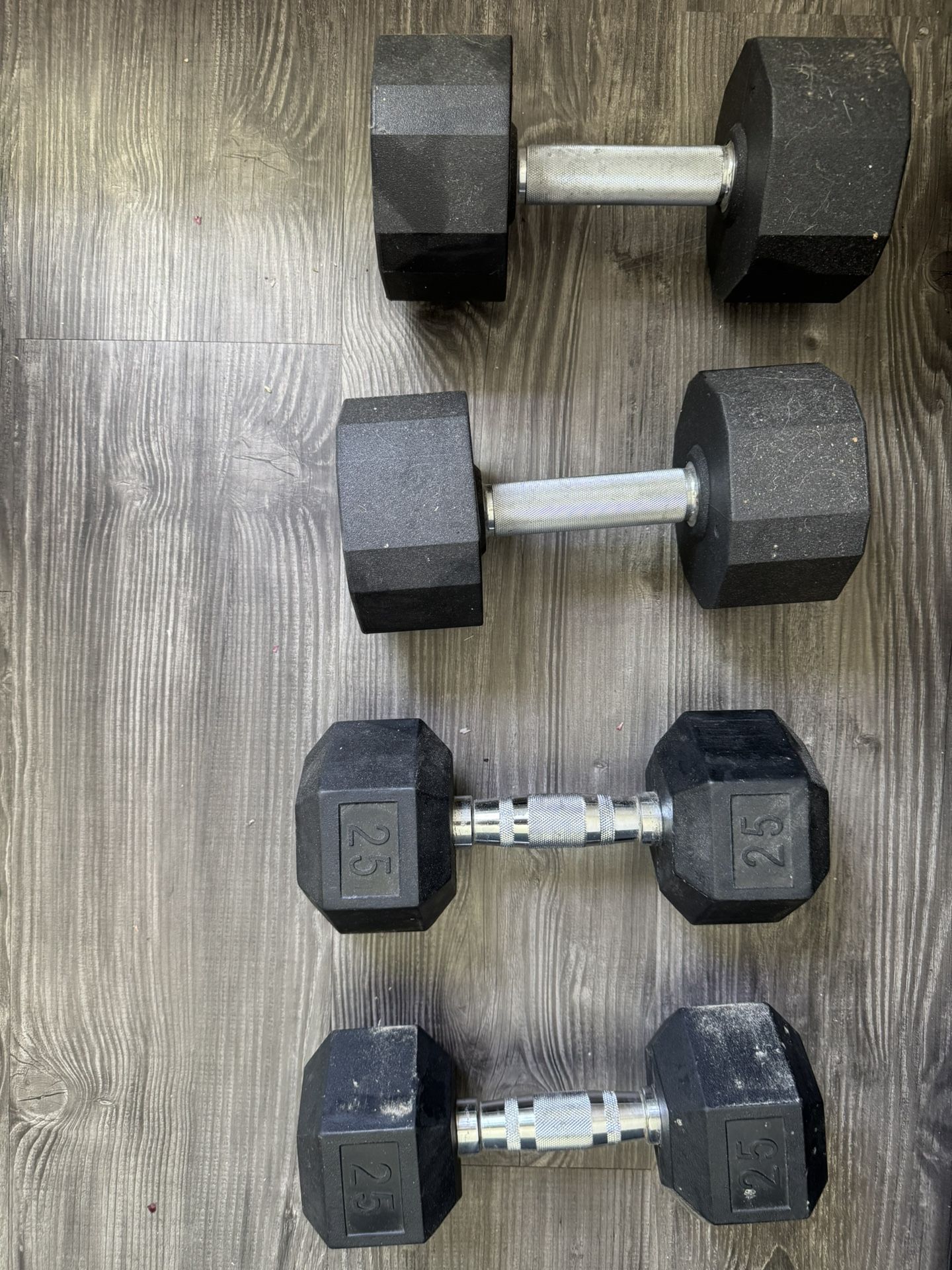 2x 35lb 3x 25lb dumbbells