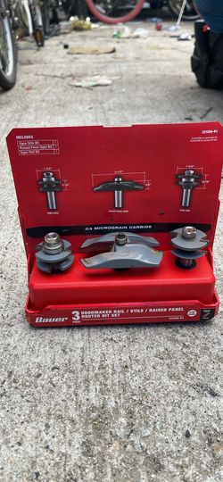 Carbide Tip Doormaker Router Bit Set/Juego De Brocas De Carburo Para Hacer Puertas