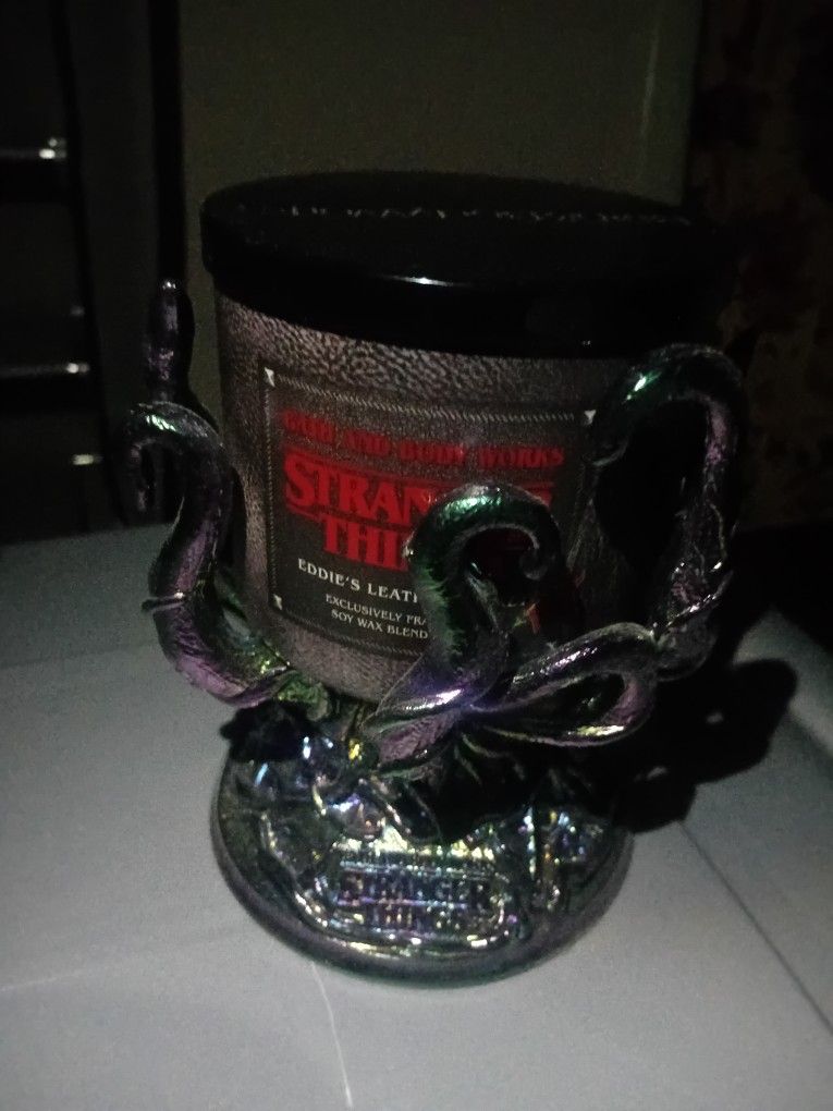 Stanger Things Bath & Body Works Candle + Candle Holder