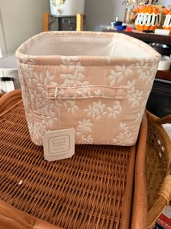 Cottage Rose Collection Fabric Storage Basket