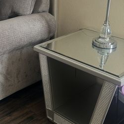 Two Ashley Mirrored End Tables