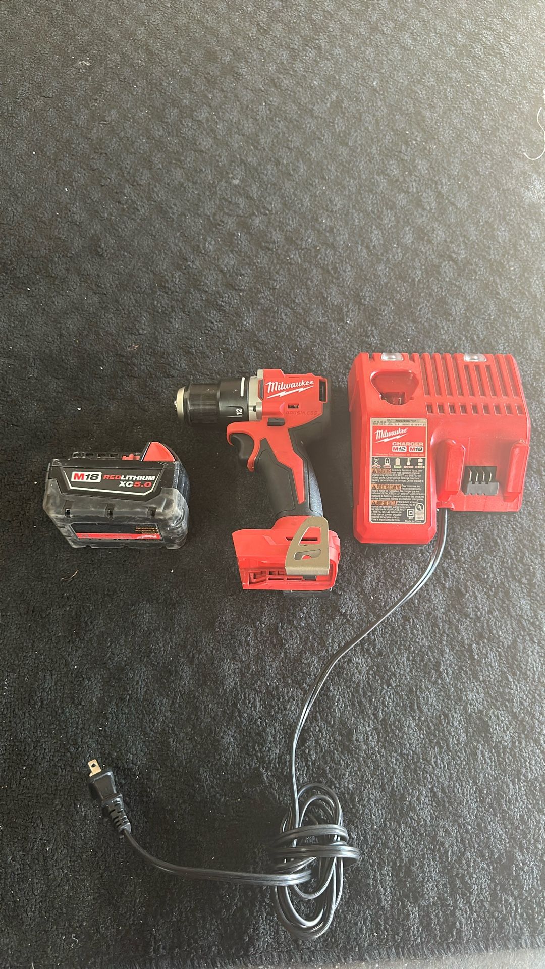 Milwaukee Drill Driver/ 5.0 Battery/and Charger