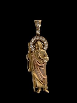 3" gold St Judas pendant #31028