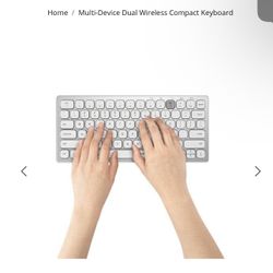 Multi-Device Dual Wireless Compact Keyboard