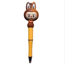 Labubu Beaded Ballpoint Twist Pen Brown