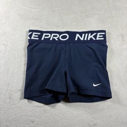 Nike Pro Dri-Fit Compression Shorts Women’s Size S Blue Athletic Gym #3A