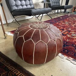 Morocco’s Famous  Leather Ottoman. 