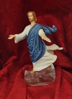 Porcelian & Glass Jesus Statue