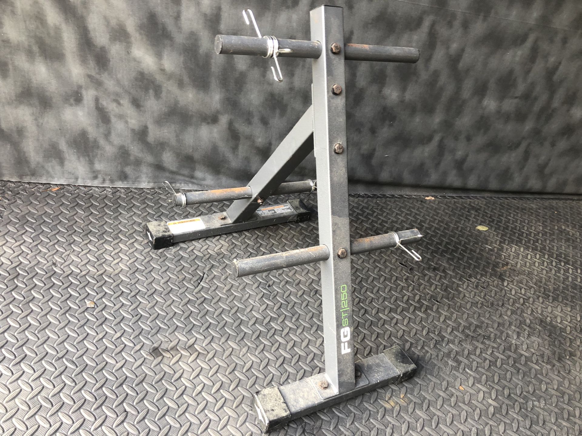 Weight plate tree rack