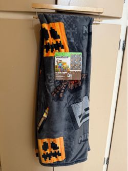 New Minecraft Plush Throw Halloween Blanket