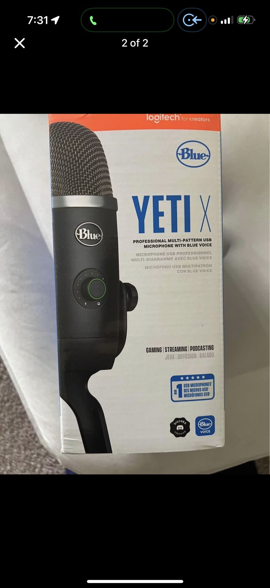 Microphone Blue Yeti X