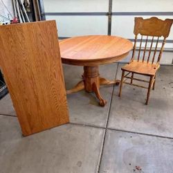 Oak Table And Chairs