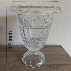 Vintage Large lead Crystal 12 inch vase