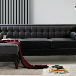 Kelly Charcoal Reversible Sofa Chaise

