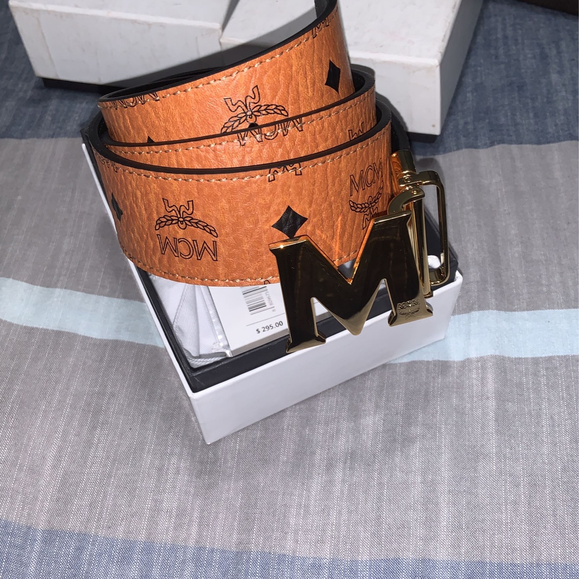 Mcm Belt Brown/black Reversible