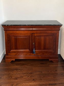 Vintage Cherry Wood Buffet Cabinet