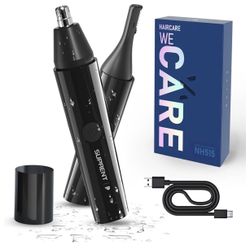 Rechargeable USB-C Nose Trimmer [NEW] - Nose Ear Hair Trimmer for Men with IPX7 Waterproof Wet/Dry- Precision & Painless Eyebrow & Facial Hair Trimmer