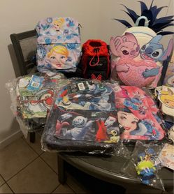 Disney Character Bags and Accessories Bundle
