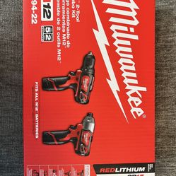 Milwaukee Drill & Driver Combo Kit W/bag/2batt&charger Brand New!