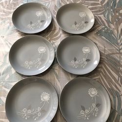 Fine Seyei Trousseau China, Set Of 6 Dessert Plates, 6.5” Diameter