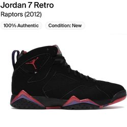 Jordan 7 Retro Raptors (2012) Lightly Used Size 10.5