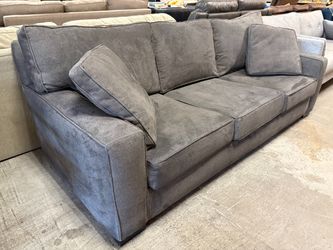 Dark Grey Fabric Track Arm Sofa