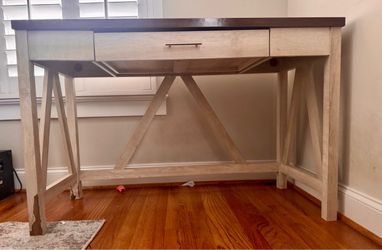 Farmhouse Wood Desk with Drawer