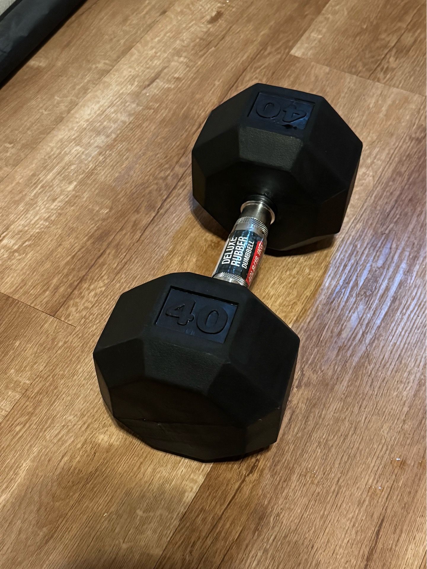 40 pound rubber dumbbell (new)