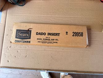 Vintage Craftsman Sears Dado Insert Table Saw Throat Plate 9-29958 New Old Stock