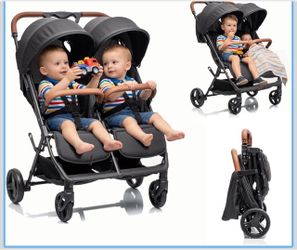 Ultra-Light Stroller for 2 Kids, 9" Wheels, 30.5" Wide,Side by Side