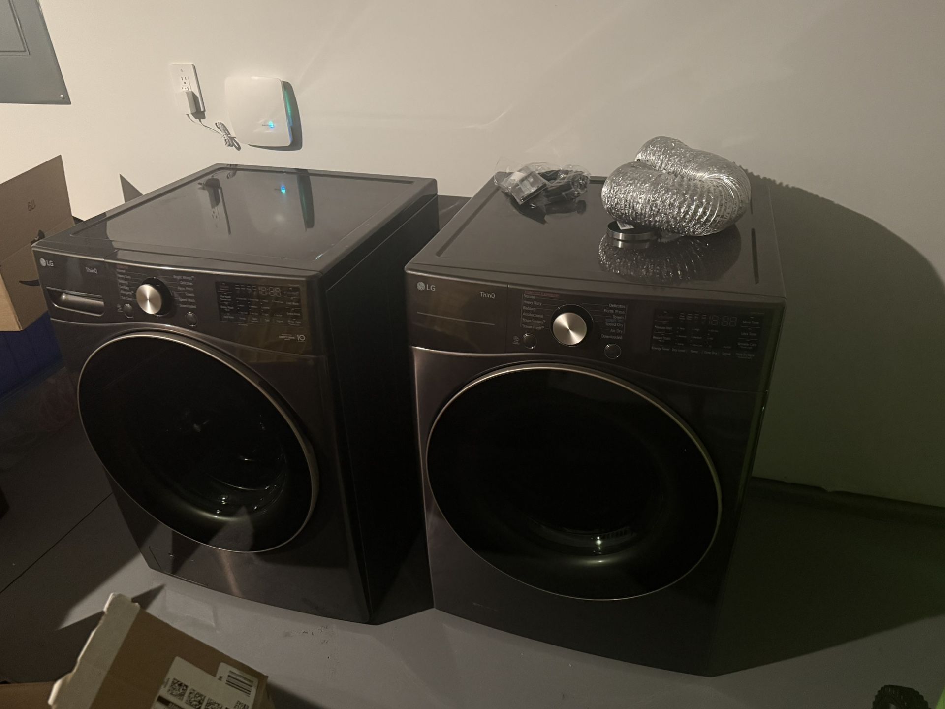 Large LG Washer With LG Steam Dryer 