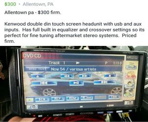 Kenwood double din headunit