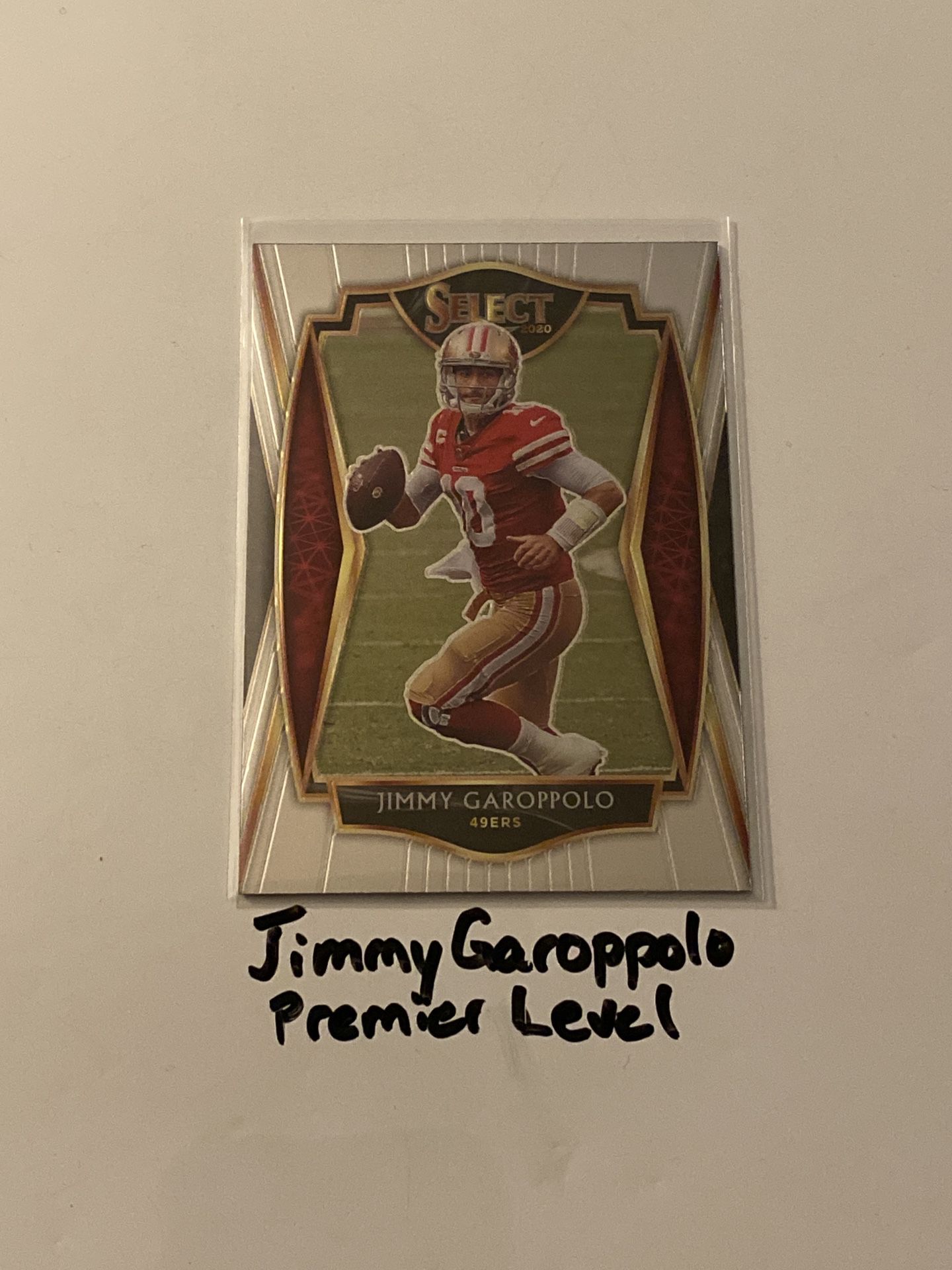 Jimmy Garoppolo San Francisco 49ers QB Short Print Premier Level Insert Card. 