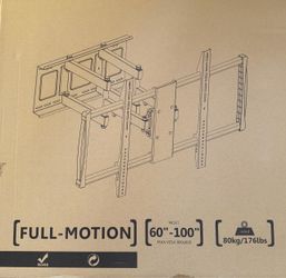 Full-Motion TV Wall Mount 60–100 Inch