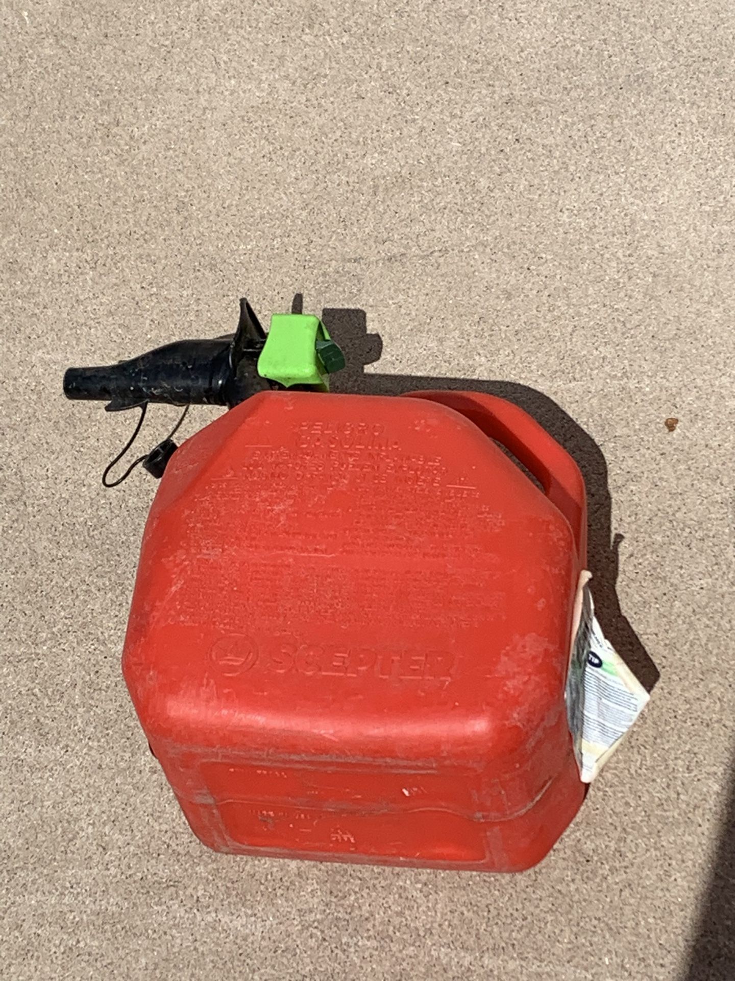 Portable Red Fuel Gas Canister Fuel Gasoline