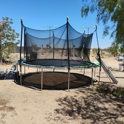 Full Size Trampoline Great Shape With Safety Nets