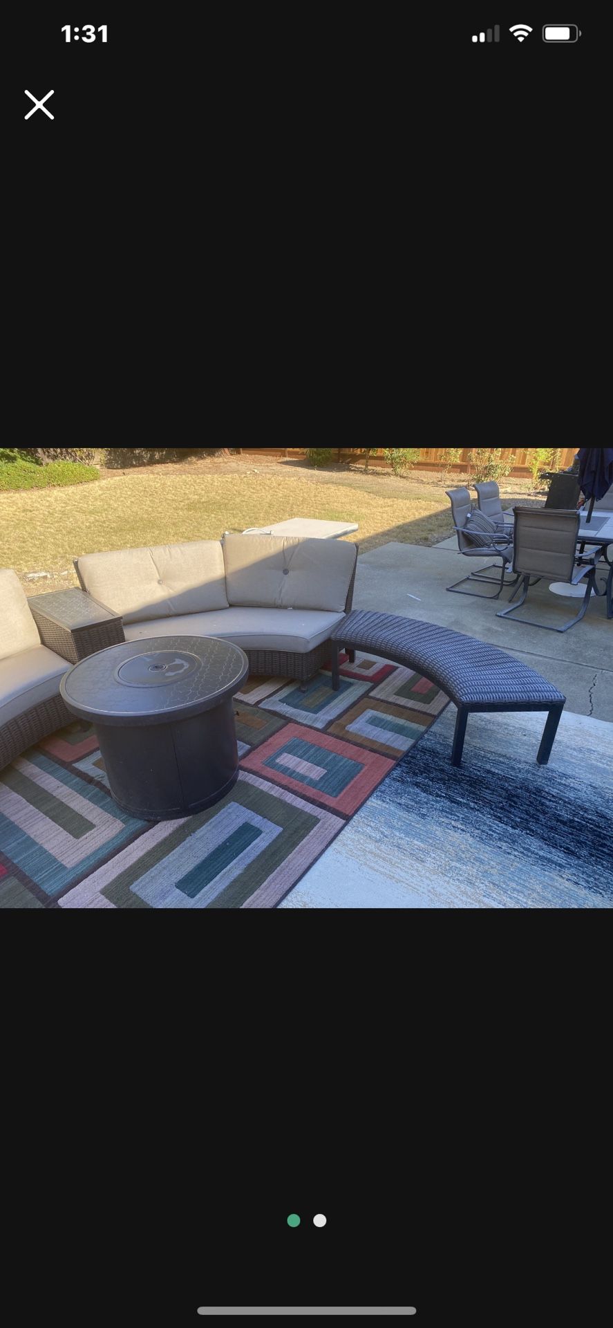 5 Piece Sunbrella Fire Chat Set